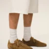 Brown Cow Leather Soft Sneakers