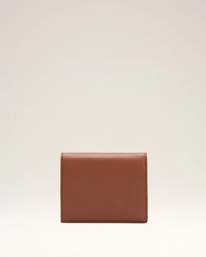 Brown Cowhide Leather Ami De Coeur Bifold Wallet Brown Cowhide Leather Ami De Coeur Bifold Wallet