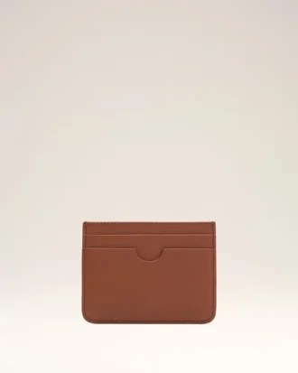 Brown Cowhide Leather Ami De Coeur Card Holder