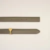 Brown Glazed Leather Ami De Coeur Buckle 25 Mm Belt
