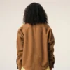 Brown Goat Leather Buttoned Overshirt Brown Goat Leather Buttoned Overshirt