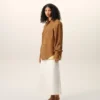 Brown Goat Leather Buttoned Overshirt Brown Goat Leather Buttoned Overshirt