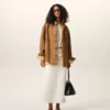 Brown Goat Leather Buttoned Overshirt Brown Goat Leather Buttoned Overshirt