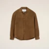Brown Leather Overshirt