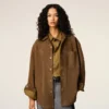 Brown Leather Overshirt