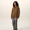 Brown Leather Overshirt