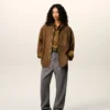 Brown Leather Overshirt