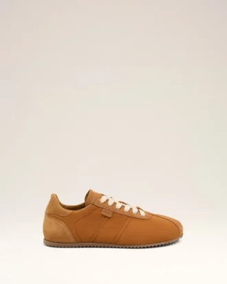 Brown Nylon Soft Sneakers
