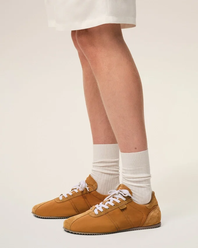 Brown Nylon Soft Sneakers Brown Nylon Soft Sneakers