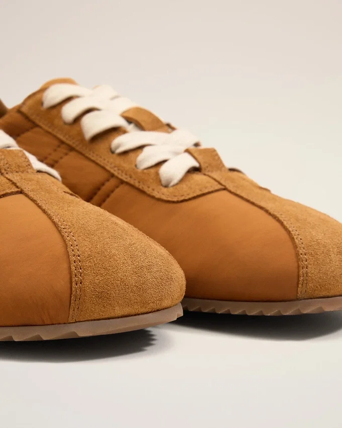 Brown Nylon Soft Sneakers Brown Nylon Soft Sneakers