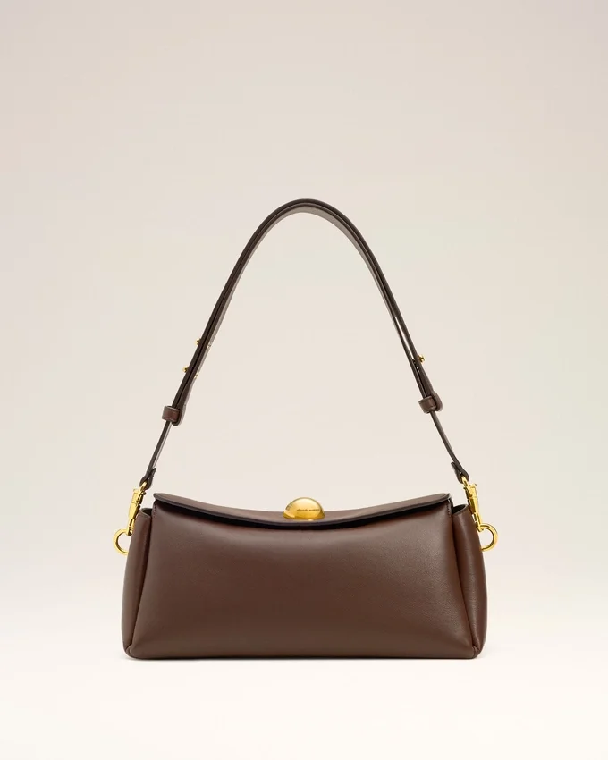 Brown Smooth Leather Carrousel Bag Brown Smooth Leather Carrousel Bag