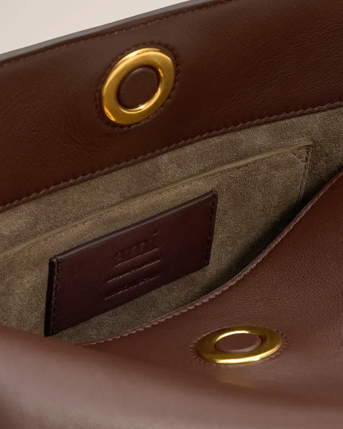 Brown Smooth Leather Carrousel Bag Brown Smooth Leather Carrousel Bag