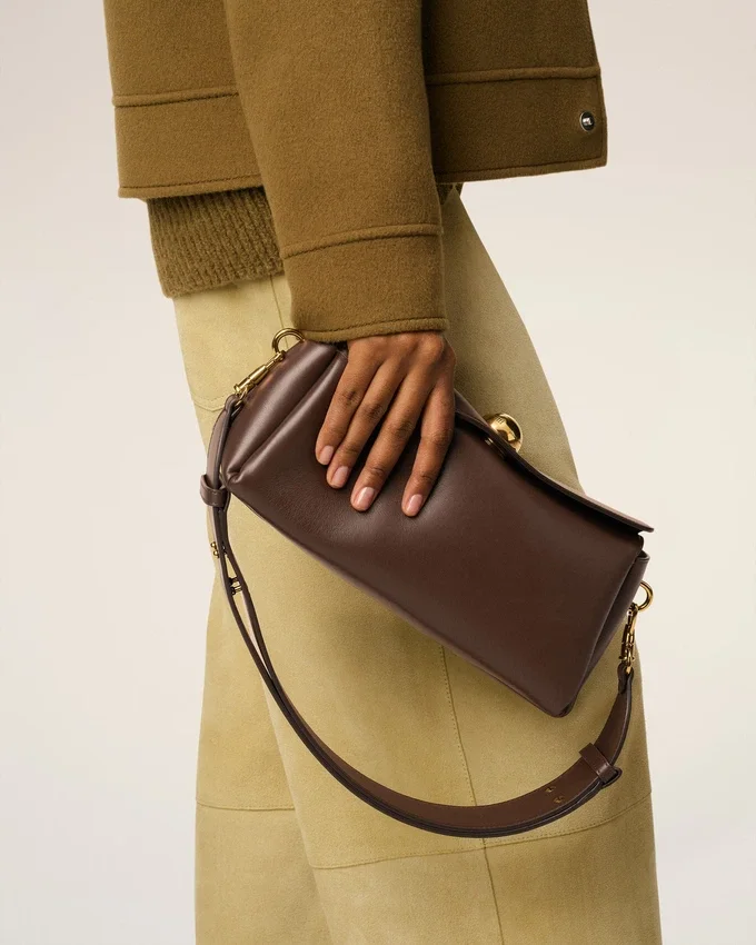 Brown Smooth Leather Carrousel Bag Brown Smooth Leather Carrousel Bag