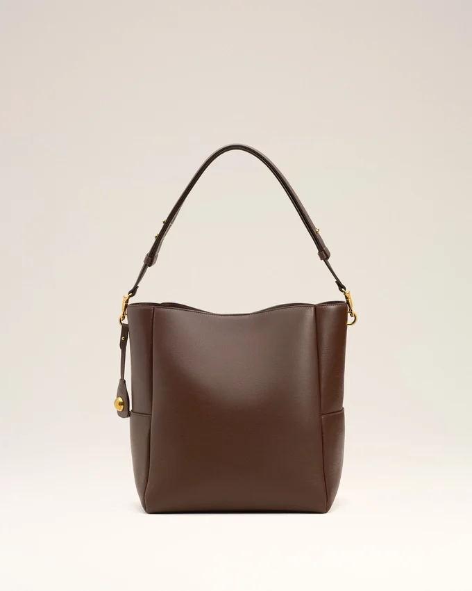 Brown Smooth Leather Carrousel Bucket Bag Brown Smooth Leather Carrousel Bucket Bag