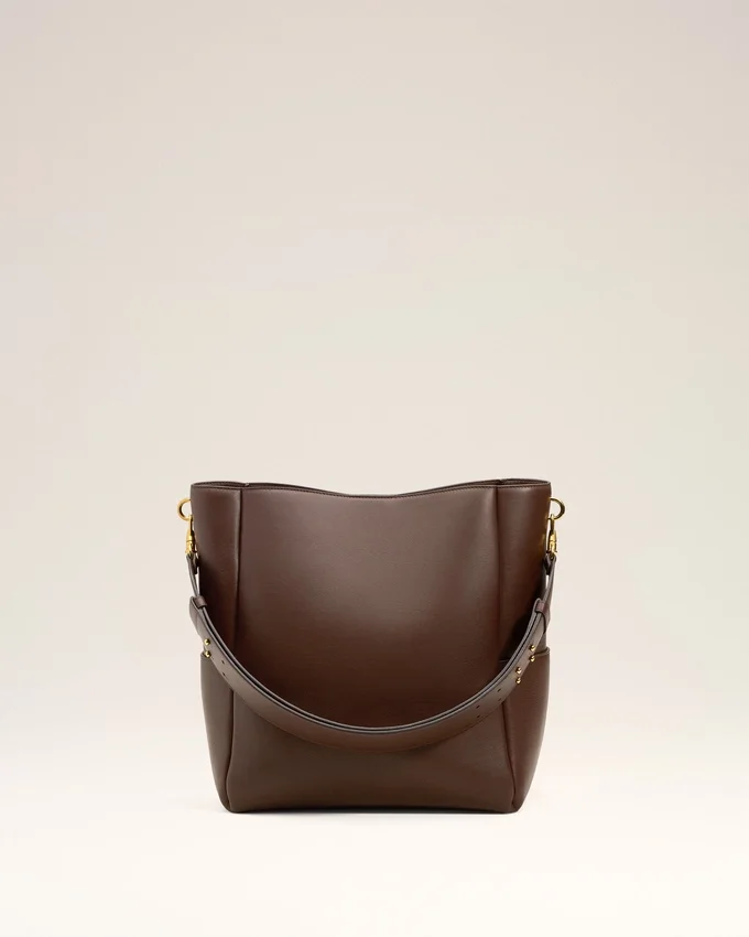 Brown Smooth Leather Carrousel Bucket Bag Brown Smooth Leather Carrousel Bucket Bag