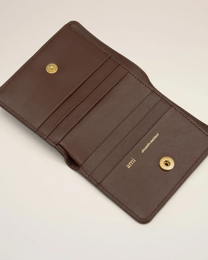 Brown Smooth Leather Carrousel Folded Wallet Brown Smooth Leather Carrousel Folded Wallet
