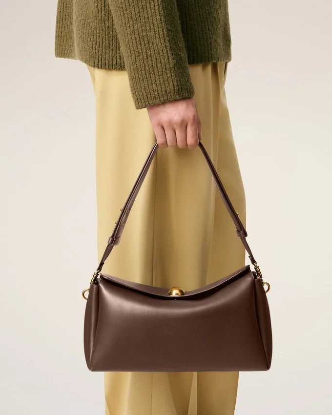 Brown Smooth Leather Carrousel Medium Bag Brown Smooth Leather Carrousel Medium Bag