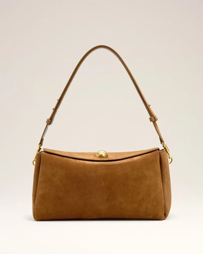 Brown Suede Leather Carrousel Medium Bag Brown Suede Leather Carrousel Medium Bag