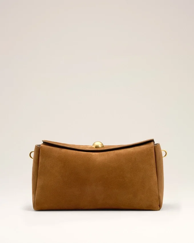 Brown Suede Leather Carrousel Medium Bag Brown Suede Leather Carrousel Medium Bag