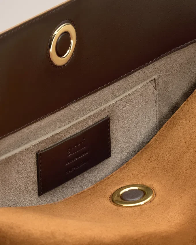 Brown Suede Leather Carrousel Medium Bag Brown Suede Leather Carrousel Medium Bag