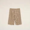 Brown Wool Prince of Wales Checkered Shorts Brown Wool Prince of Wales Checkered Shorts