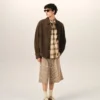 Brown Wool Prince of Wales Checkered Shorts Brown Wool Prince of Wales Checkered Shorts