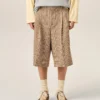 Brown Wool Prince of Wales Checkered Shorts Brown Wool Prince of Wales Checkered Shorts