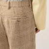 Brown Wool Prince of Wales Checkered Shorts Brown Wool Prince of Wales Checkered Shorts