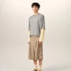 Brown Wool Prince of Wales Checkered Shorts Brown Wool Prince of Wales Checkered Shorts