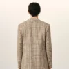 Brown Wool Prince of Wales Straight Jacket Brown Wool Prince of Wales Straight Jacket