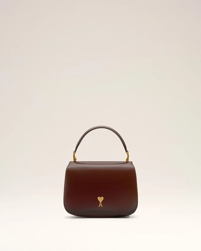 Burgundy Glazed Leather Handle Paris Paris Bag Burgundy Glazed Leather Handle Paris Paris Bag