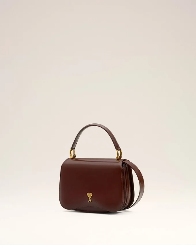 Burgundy Glazed Leather Handle Paris Paris Bag Burgundy Glazed Leather Handle Paris Paris Bag