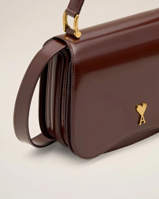 Burgundy Glazed Leather Handle Paris Paris Bag Burgundy Glazed Leather Handle Paris Paris Bag