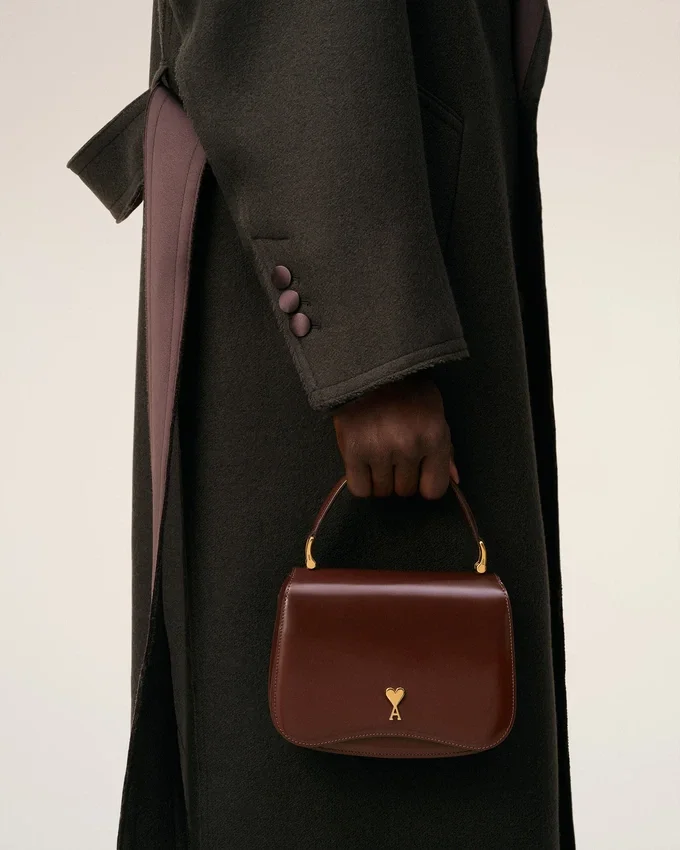 Burgundy Glazed Leather Handle Paris Paris Bag Burgundy Glazed Leather Handle Paris Paris Bag