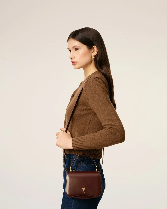 Burgundy Glazed Leather Handle Paris Paris Bag Burgundy Glazed Leather Handle Paris Paris Bag
