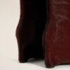 Burgundy Leather Bicolor Knee High Boots