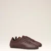 Burgundy Smooth Leather Low Top Step Sneakers