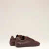 Burgundy Smooth Leather Low Top Step Sneakers