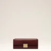 Burgundy Smooth Leather Mimi Pouch