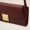 Burgundy Smooth Leather Mimi Pouch