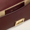 Burgundy Smooth Leather Mimi Pouch
