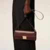 Burgundy Smooth Leather Mimi Pouch