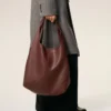 Burgundy Supple Leather Etienne Hobo Bag