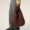 Burgundy Supple Leather Etienne Hobo Bag