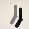 Cotton Three Pack Black Ami De Coeur Socks