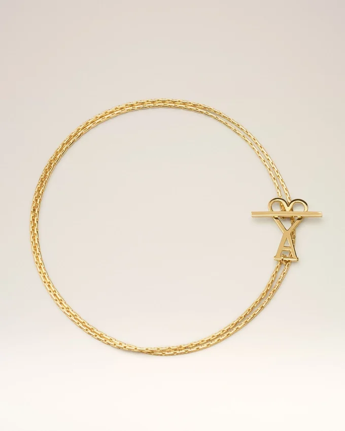 Gold Brass Ami De Coeur 2 in 1 Chain Necklace Gold Brass Ami De Coeur 2 in 1 Chain Necklace
