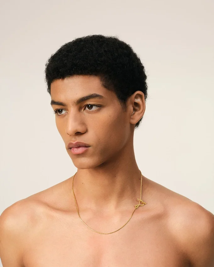 Gold Brass Ami De Coeur 2 in 1 Chain Necklace Gold Brass Ami De Coeur 2 in 1 Chain Necklace