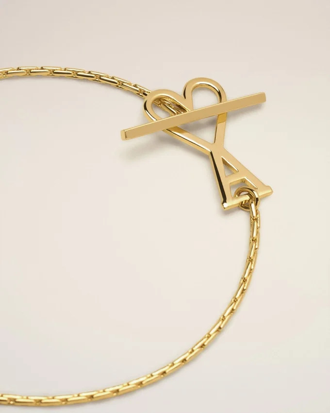 Gold Brass Ami De Coeur 2 in 1 Chain Necklace Gold Brass Ami De Coeur 2 in 1 Chain Necklace