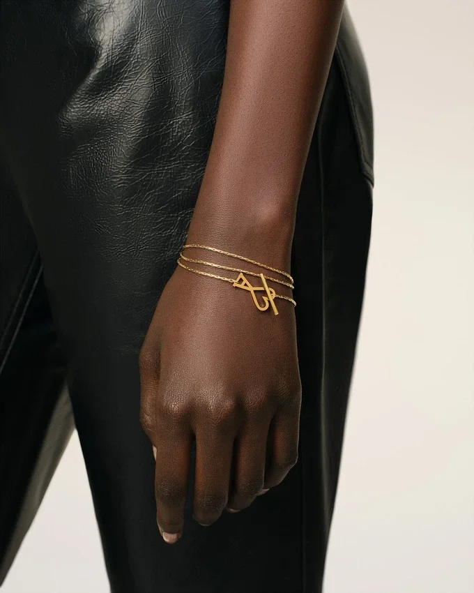 Gold Brass Ami De Coeur 2 in 1 Chain Necklace Gold Brass Ami De Coeur 2 in 1 Chain Necklace