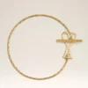 Gold Brass Ami De Coeur Chain Bracelet